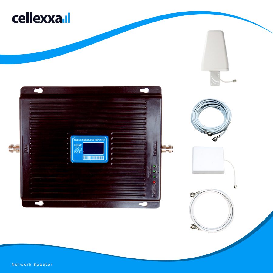 Cellexxa High Gain Mhz Black Tri Band Jio G G Mobile Signal Booster Complete